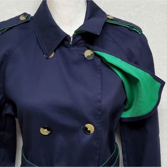 3.1 Phillip Lim 20th Anniversary XXO Blue Green Limited Edition Trench Coat Med - Picture 4 of 16